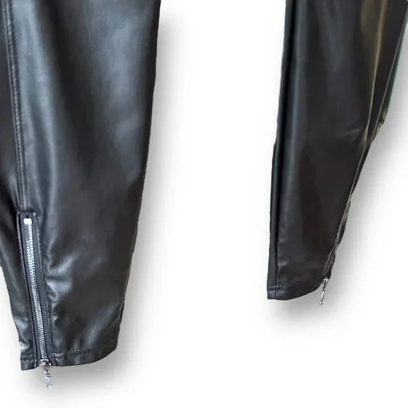 GUESS Women's Soto Faux Leather Skinny Pant Jet Black Sz 0 - Picture 6 of 12